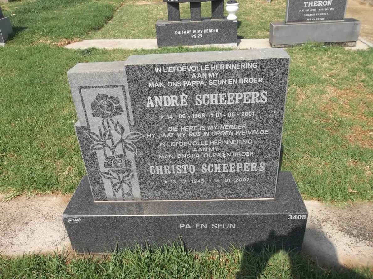SCHEEPERS Christo 1945-2002 :: SCHEEPERS André 1968-2001