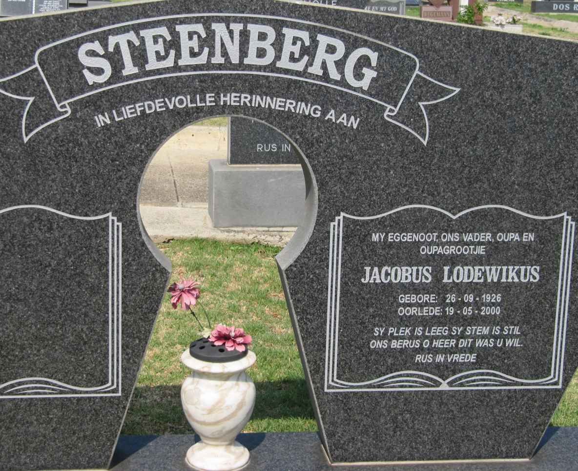 STEENBERG Jacobus Lodewikus 1926-2000