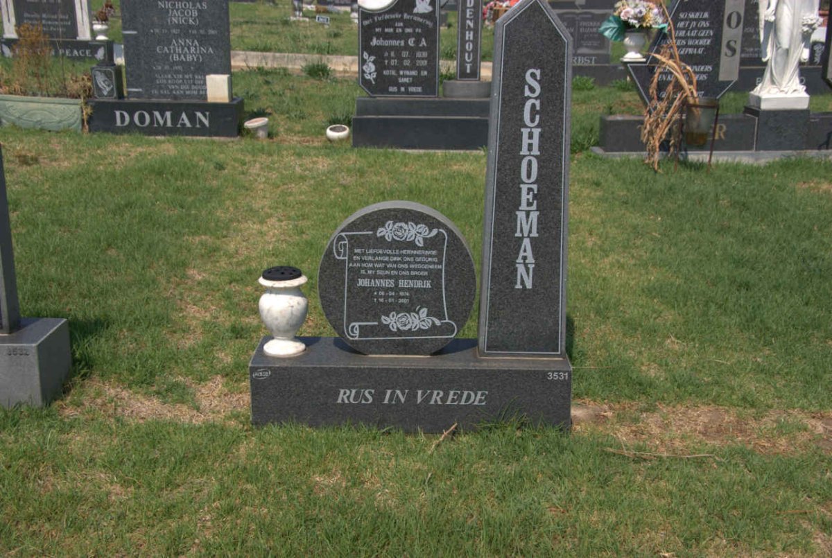 SCHOEMAN Johannes Hendrik 1974-2001