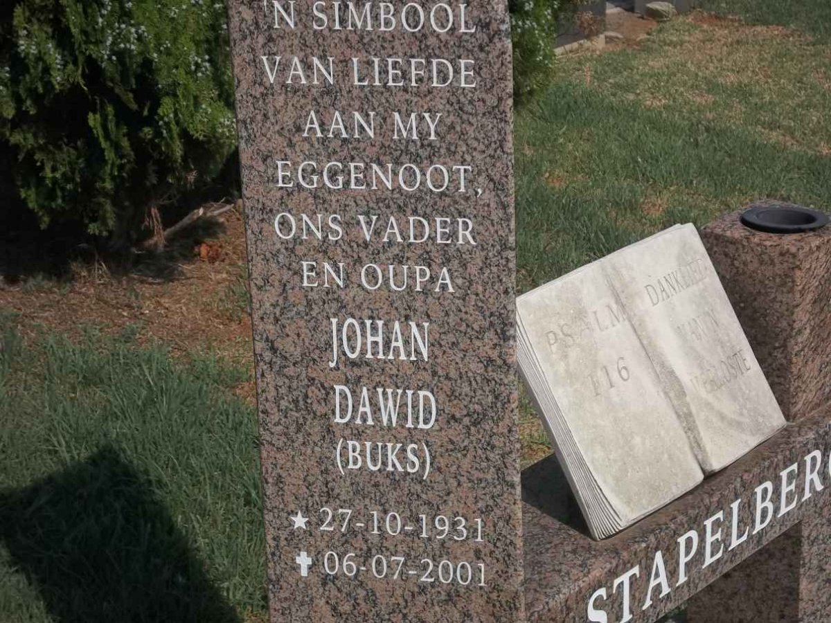 STAPELBERG Johan Dawid 1931-2001