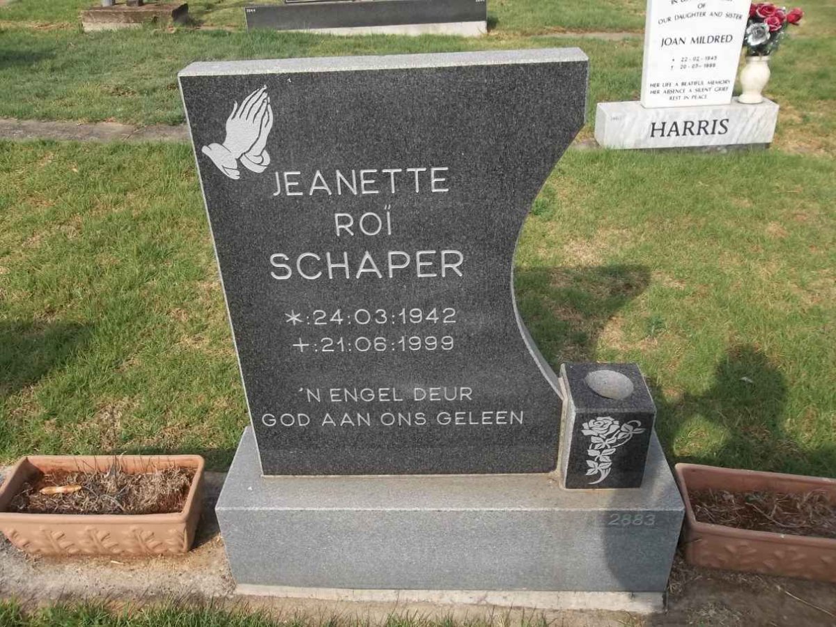 SCHAPER Jeanette Roï 1942-1999