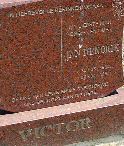 VICTOR Jan Hendrik 1934-1997