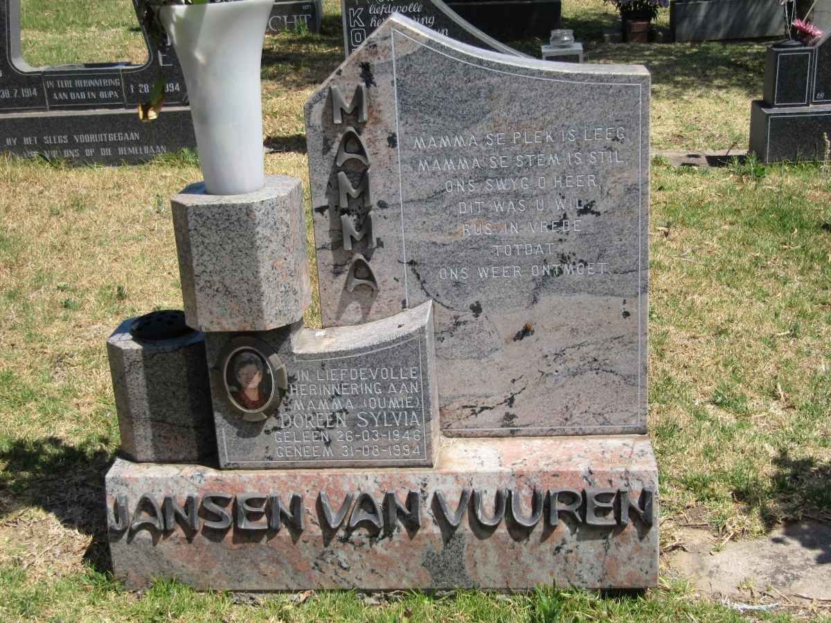 VUUREN Doreen Sylvia, Jansen van 1946-1994
