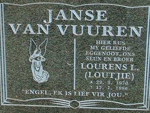 VUUREN Lourens L., Janse van 1970-1996