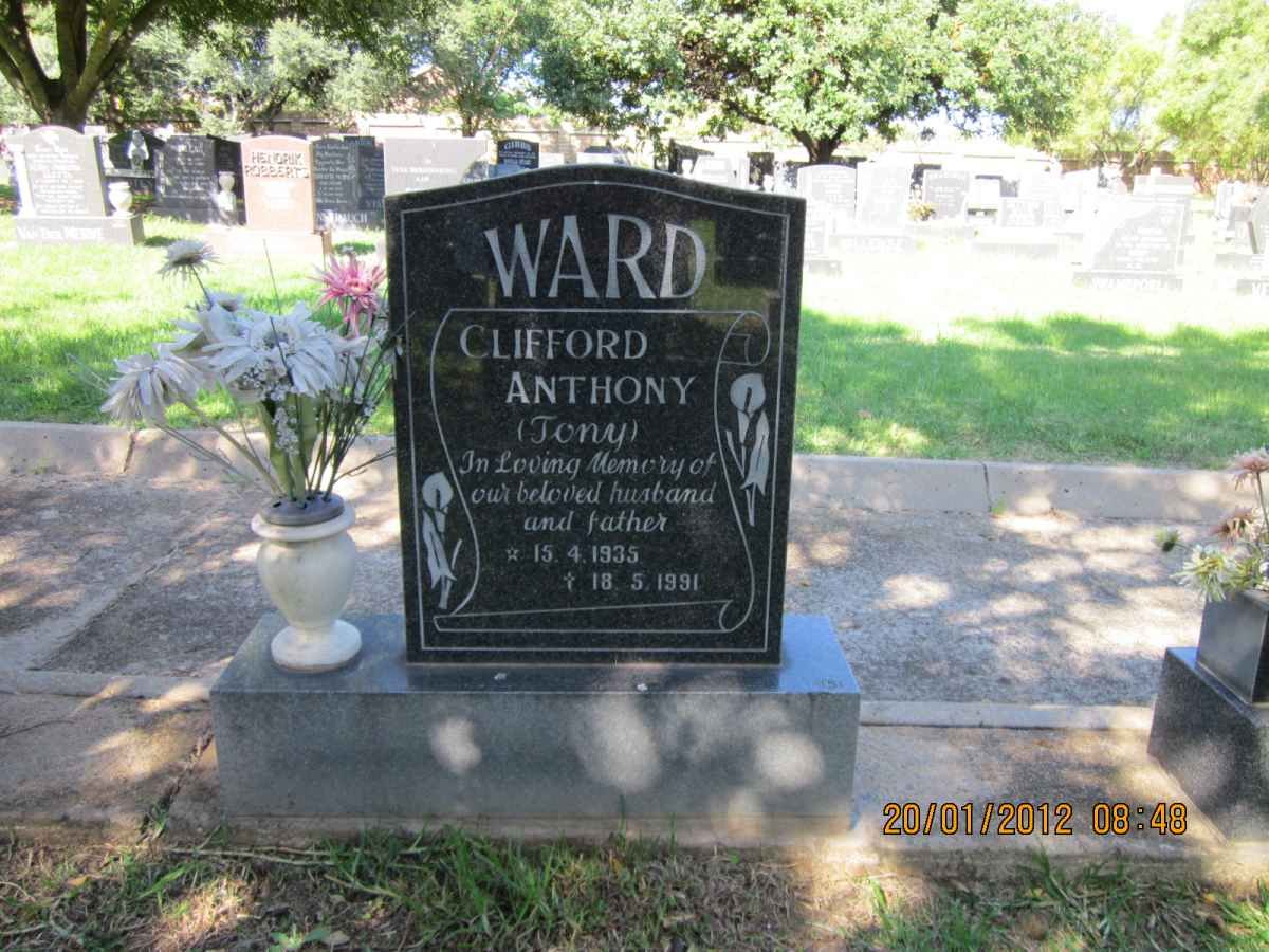 WARD Clifford Anthony 1935-1991