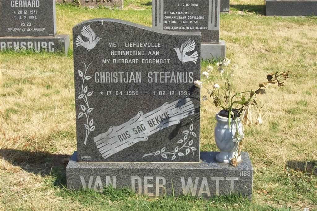 WATT Christjan Stefanus, van der 1950-1993