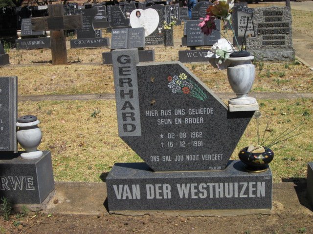 WESTHUIZEN Gerhard, van der 1962-1991