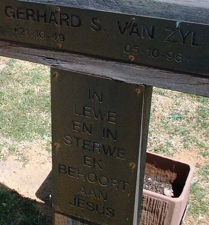 ZYL Gerhard S., van 1949-1996