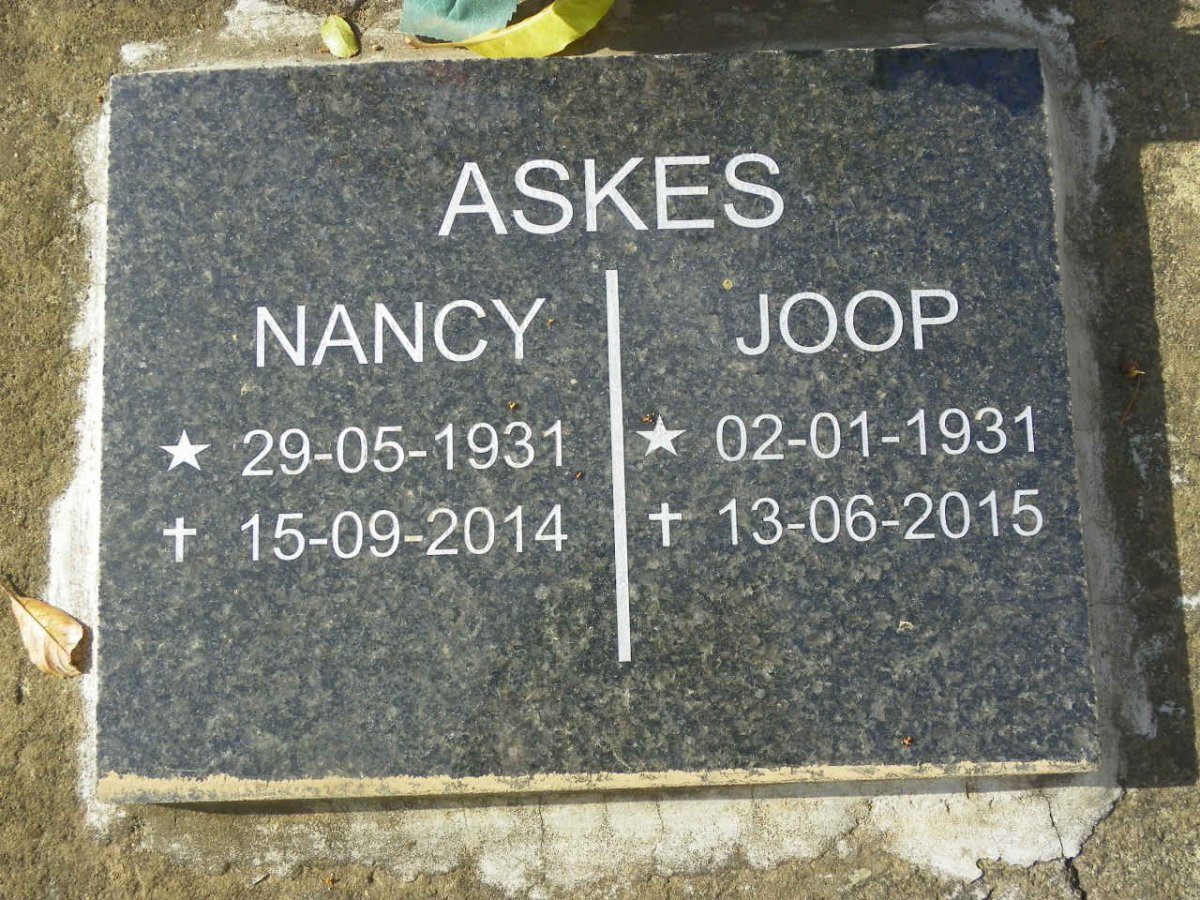 ASKES Joop 1931-2015 &amp; Nancy 1931-2014