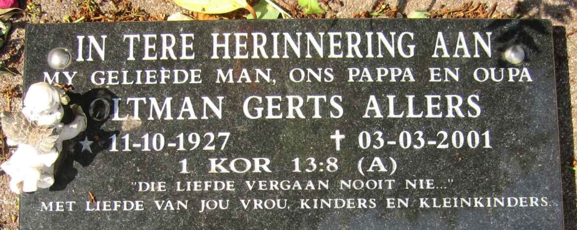 ALLERS Oltman Gerts 1927-2001