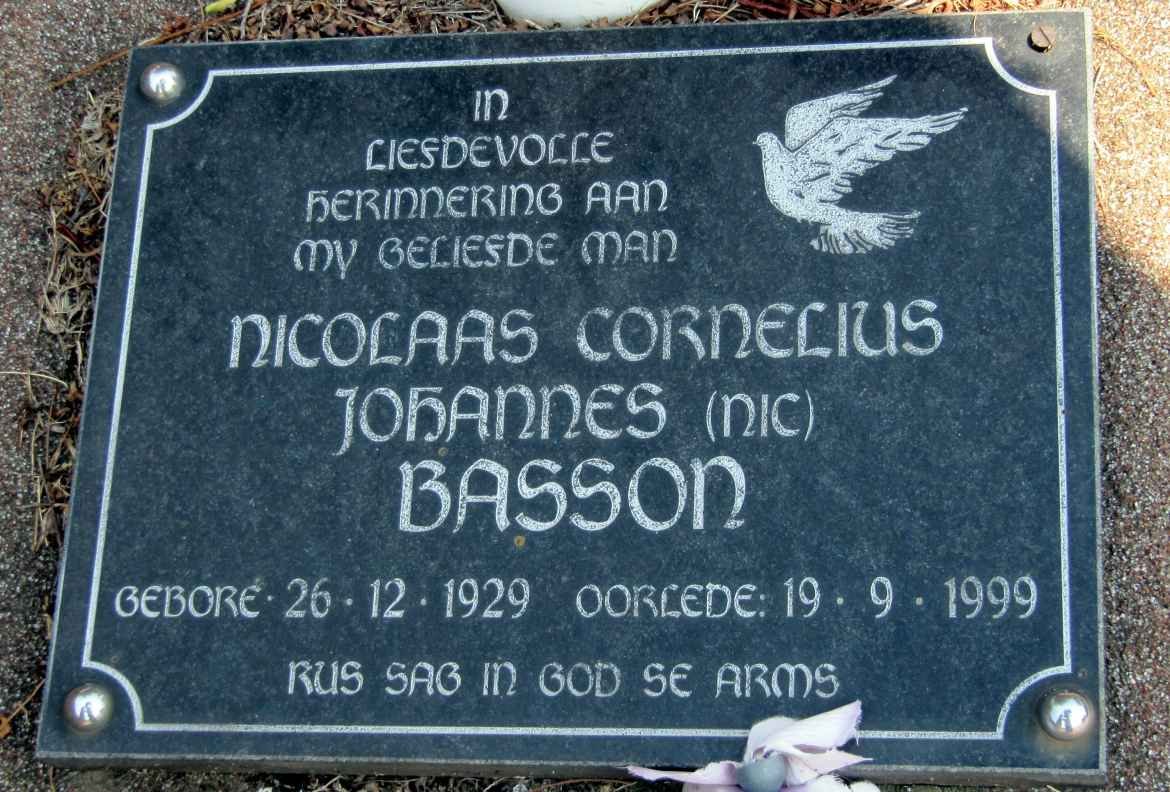 BASSON Nicolaas Cornelius Johannes 1929-1999