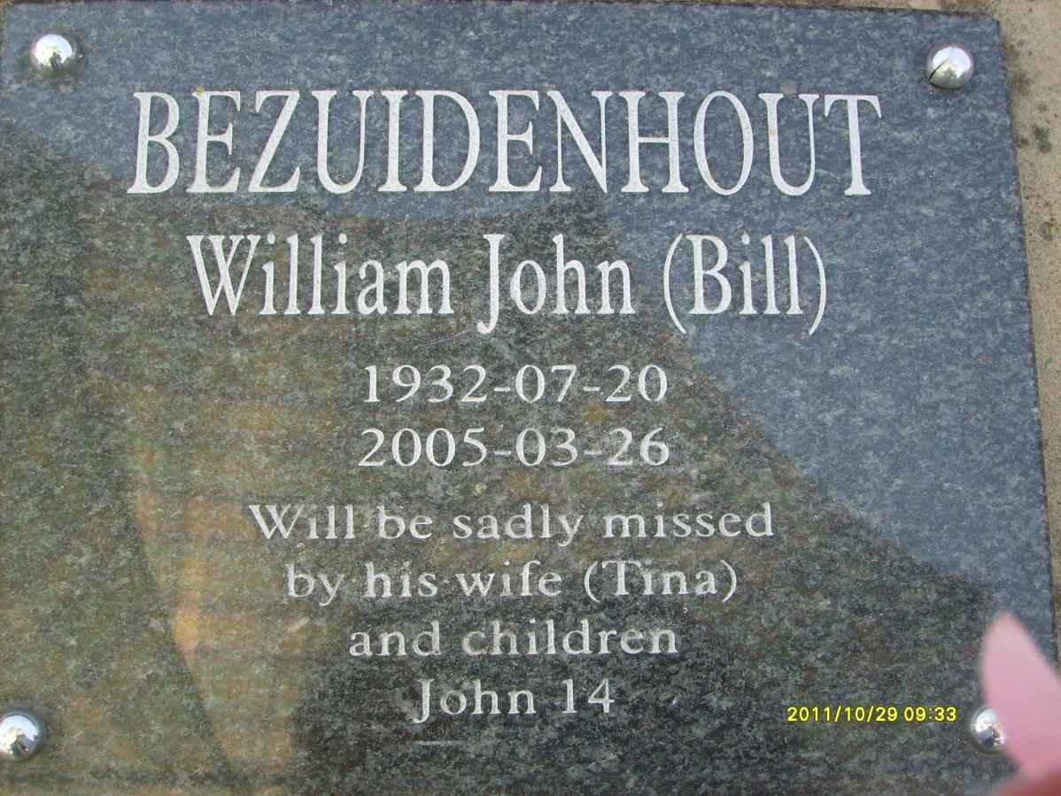 BEZUIDENHOUT William John 1932-2005