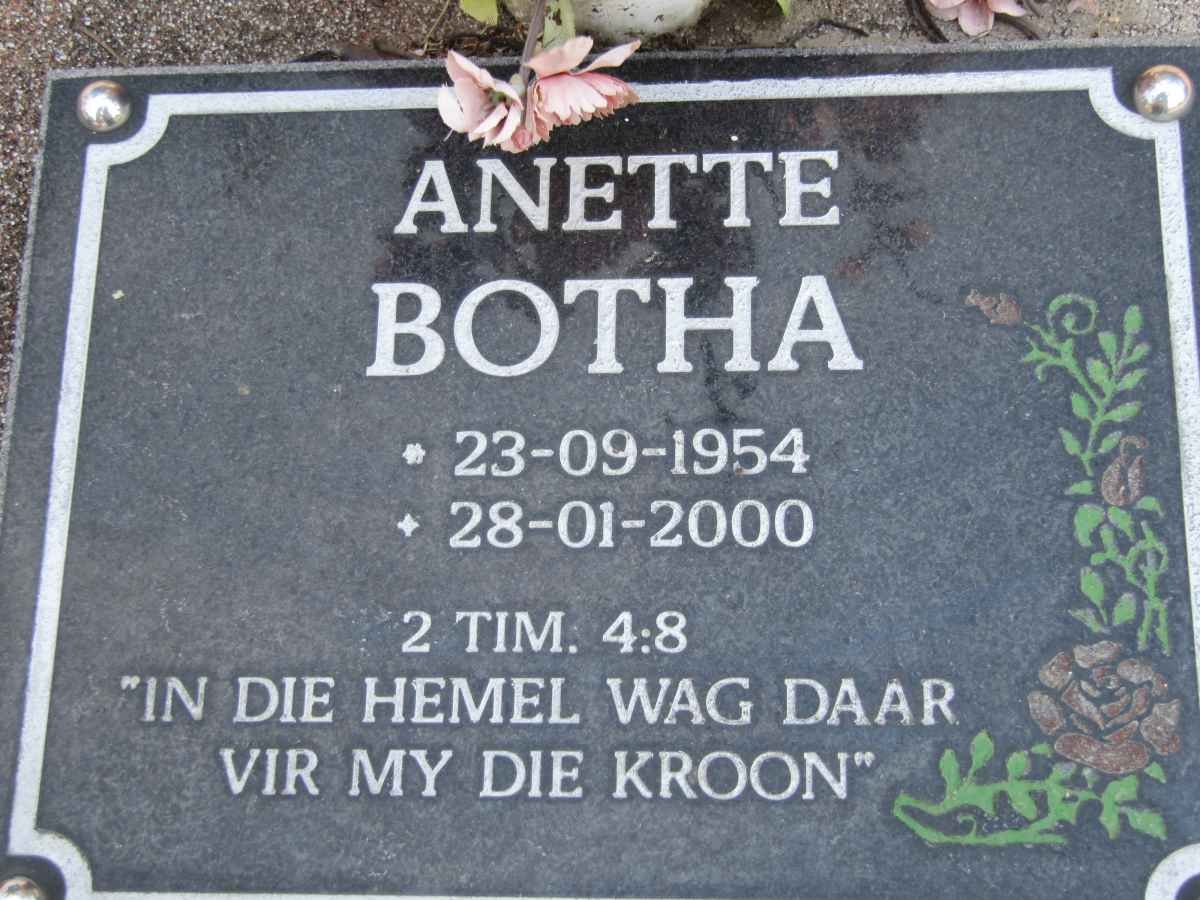 BOTHA Anette 1954-2000