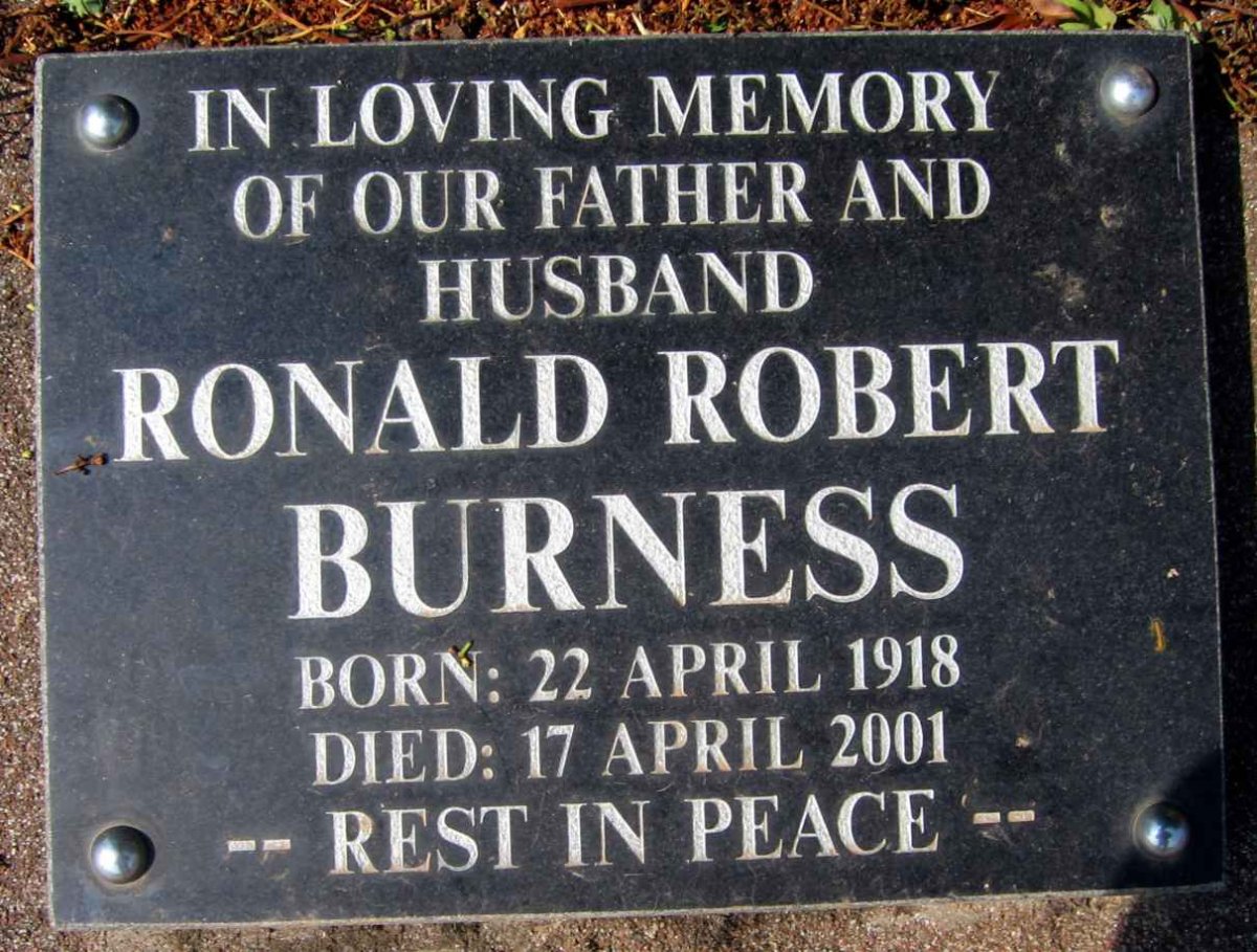 BURNESS Ronald Robert 1918-2001
