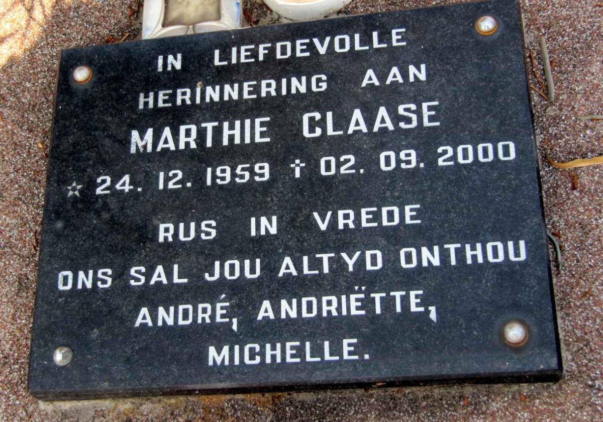 CLAASE Marthie 1959-2000