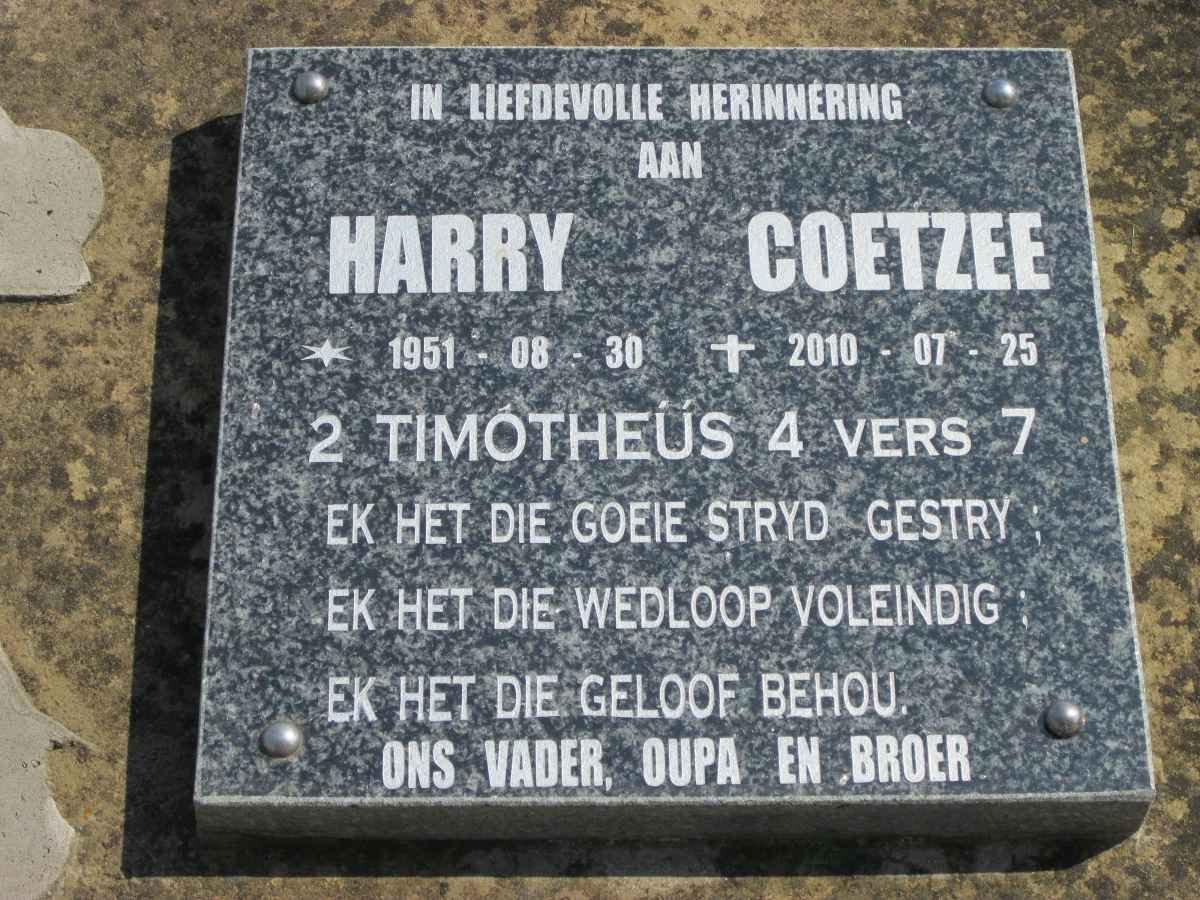COETZEE Harry 1951-2010