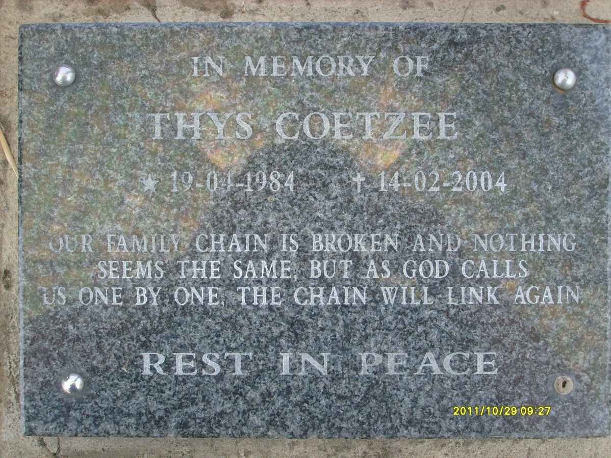 COETZEE Thys 1984-2004