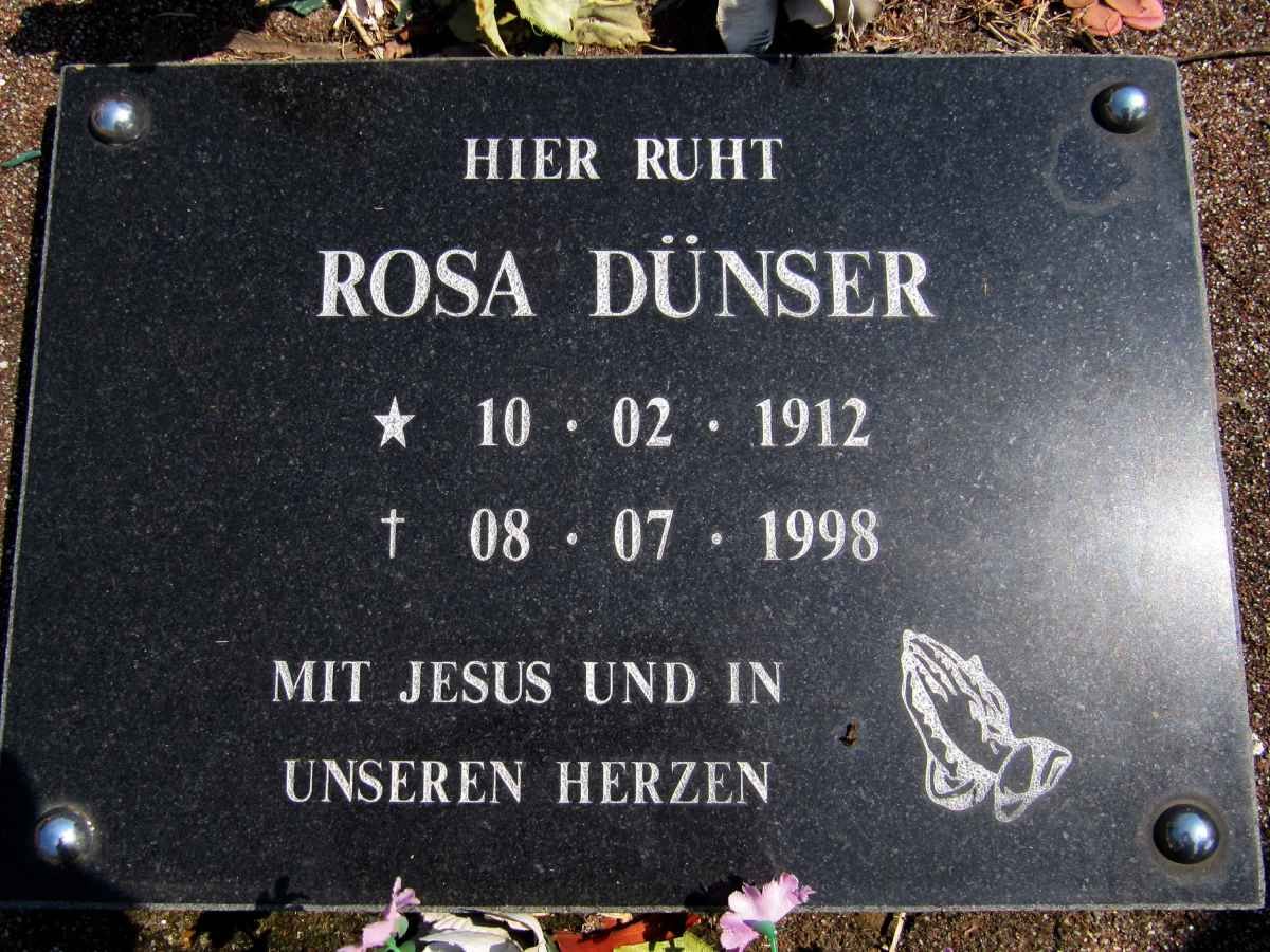 DÜNSER Rosa 1912-1998