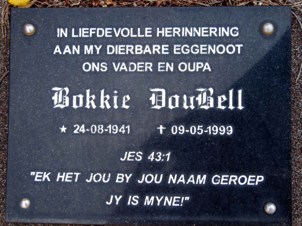 DOUBELL Bokkie 1941-1999