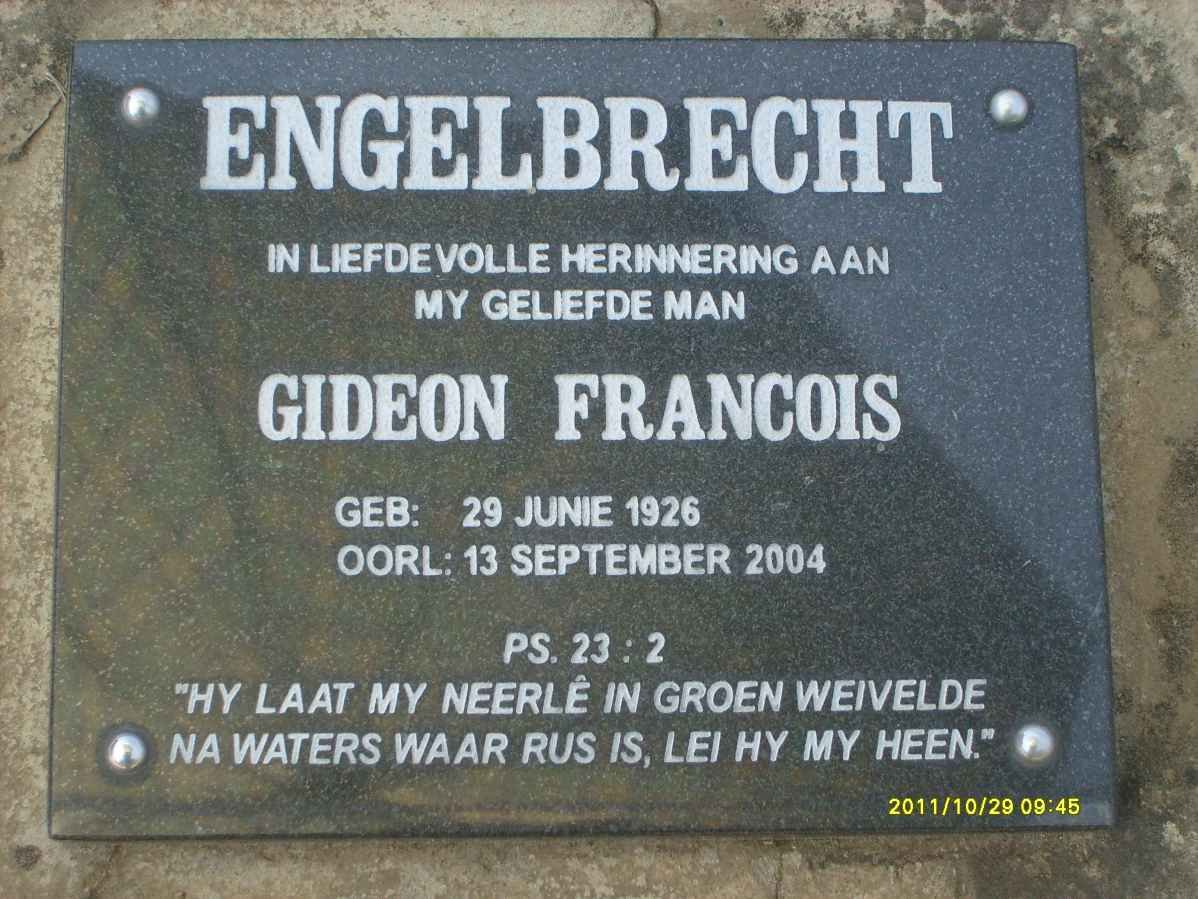 ENGELBRECHT Gideon Francois 1926-2004