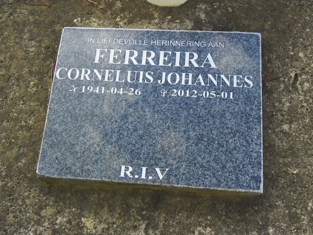 FERREIRA Corneluis Johannes 1941-2012