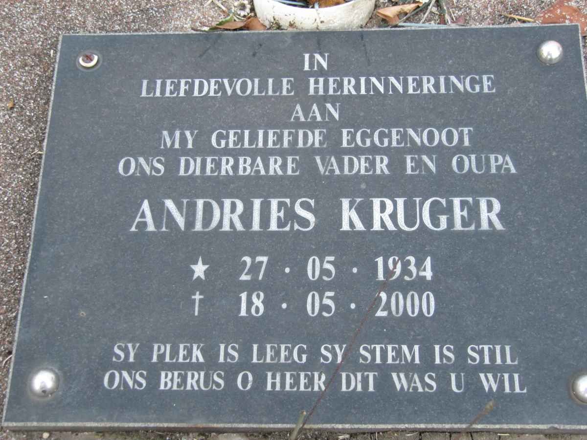 KRUGER Andries 1934-2000