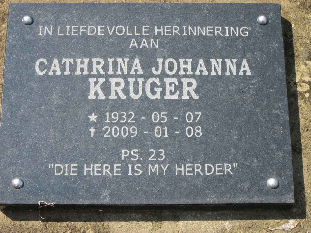 KRUGER Cathrina Johanna 1932-2009