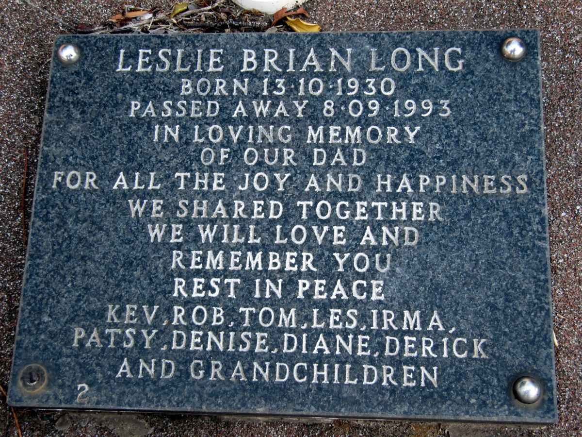 LONG Lesley Brian 1930-1993