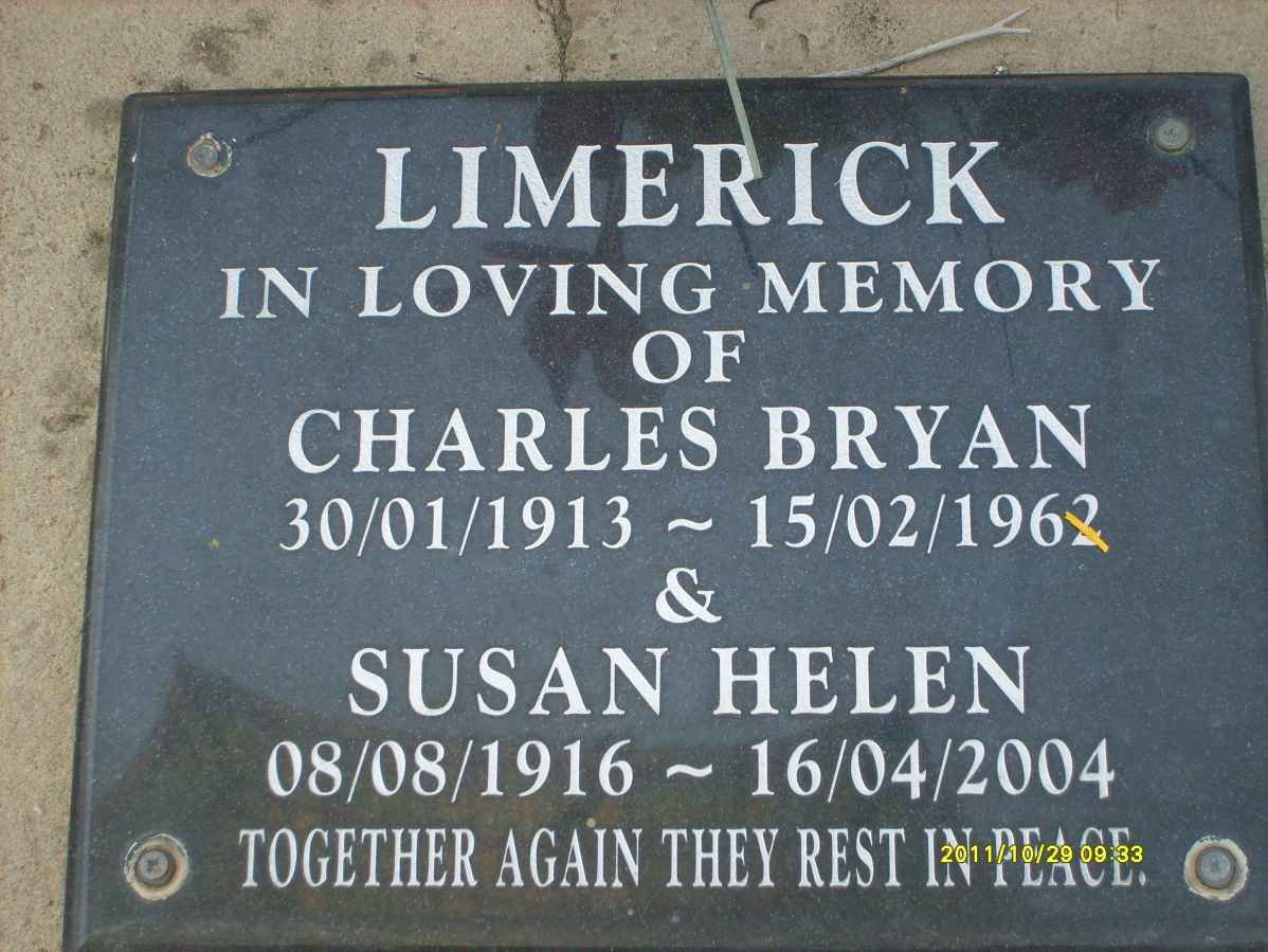 LIMERICK Charles Bryan 1913-1962 &amp; Susan Helen 1916-2004