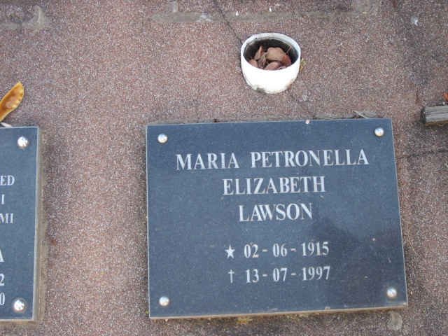 LAWSON Maria Petronella Elizabeth 1915-1997