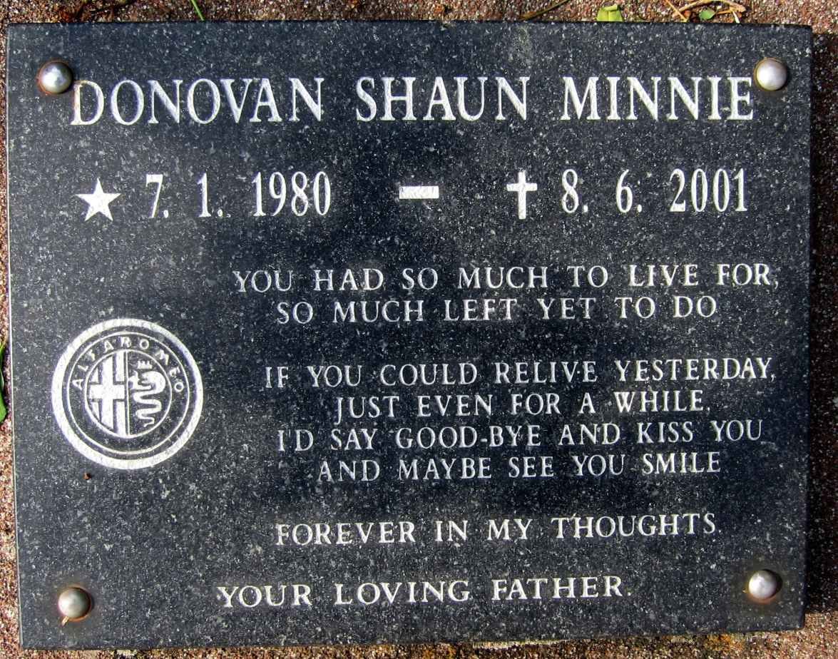 MINNIE Donovan Shaun 1980-2001