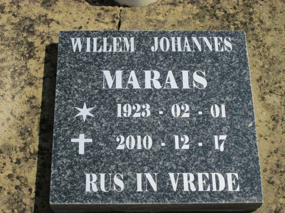 MARAIS Willem Johannes 1923-2010