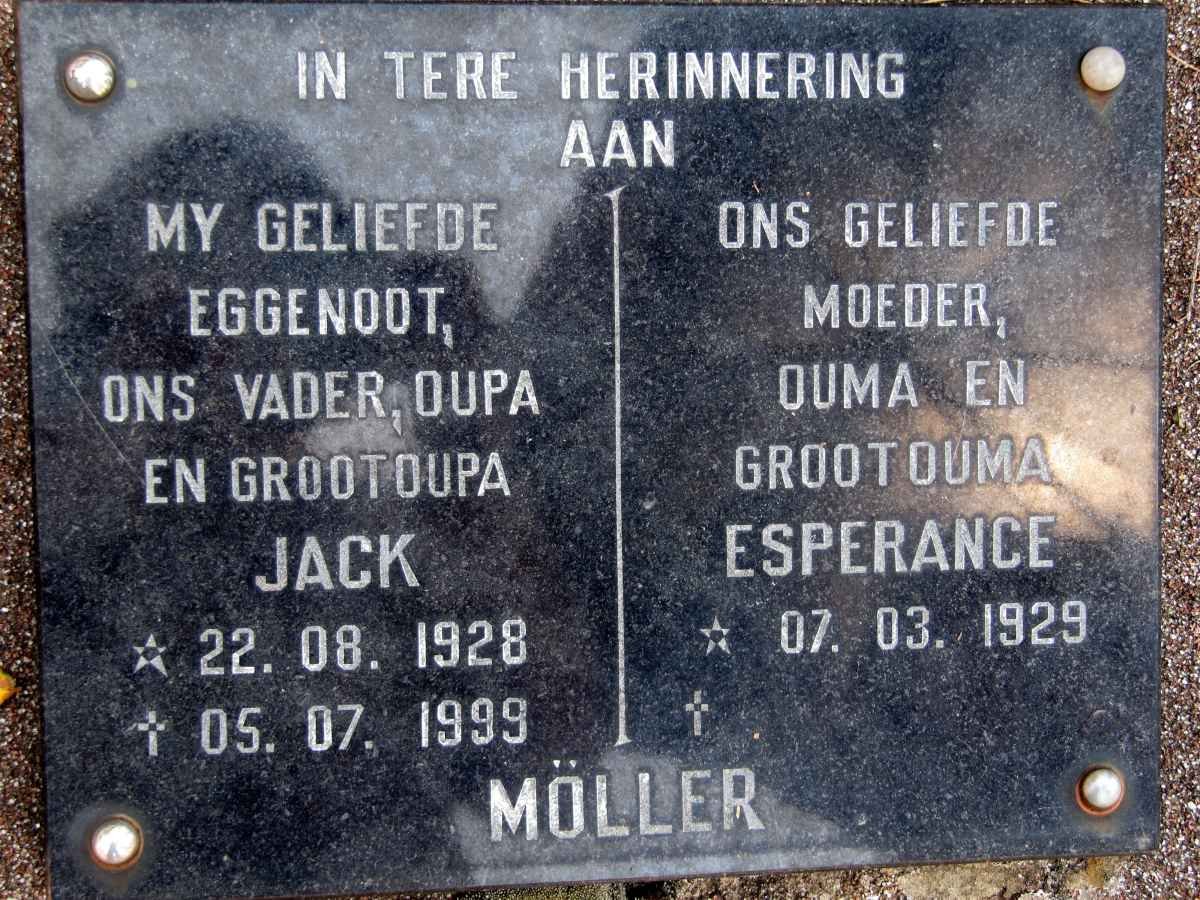 MOLLER Jack 1928-1999 &amp; Esperance 1929-