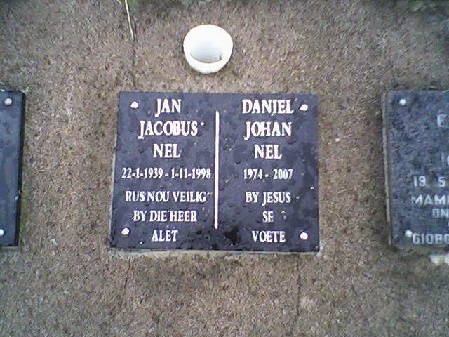 NEL Jan Jacobus 1939-1998 :: NEL Daniel Johan 1974-2007