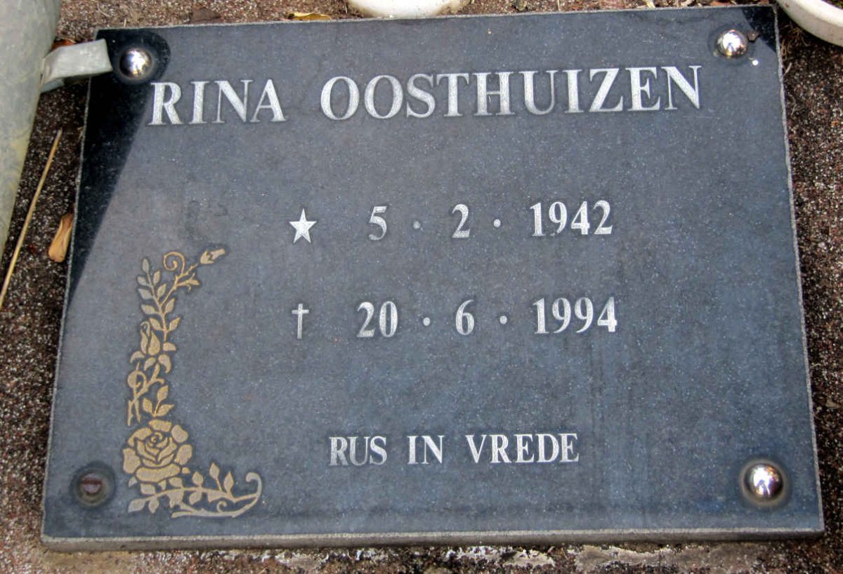 OOSTHUIZEN Rina 1942-1994