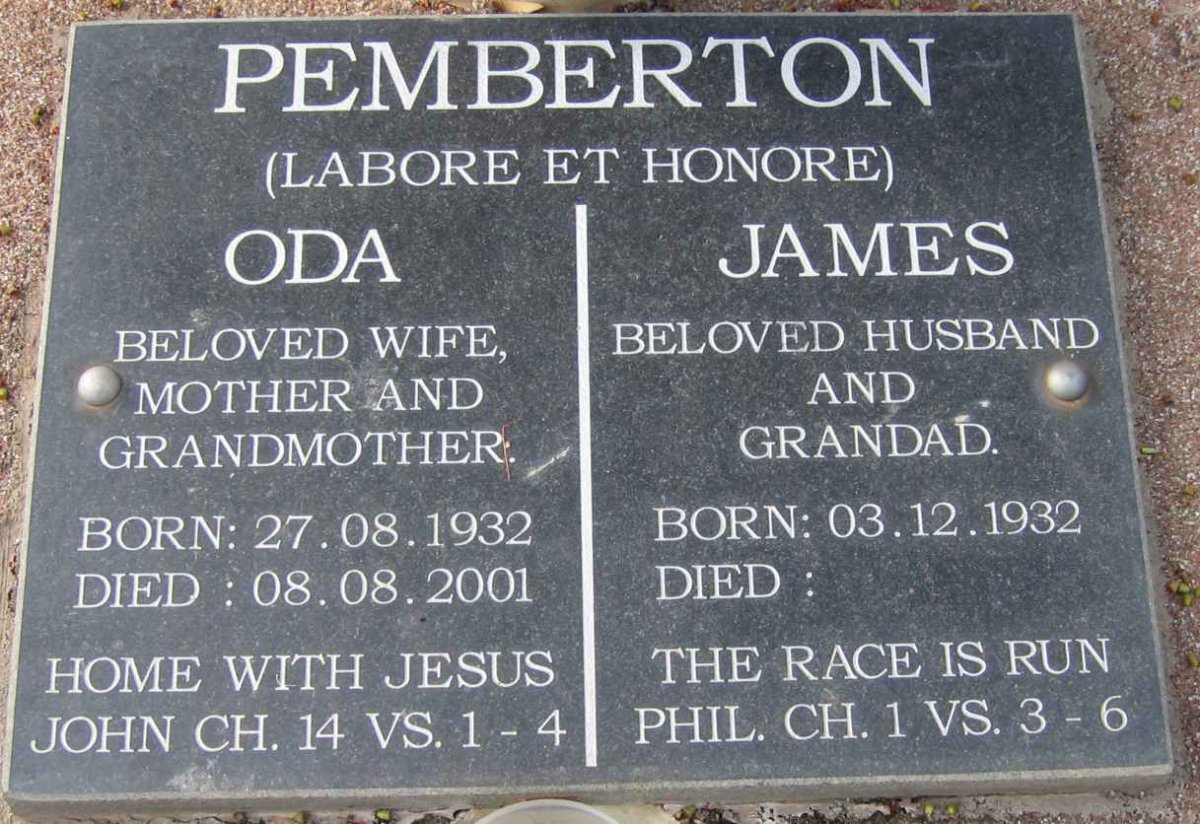 PEMBERTON James 1932- &amp; Oda 1932-2001