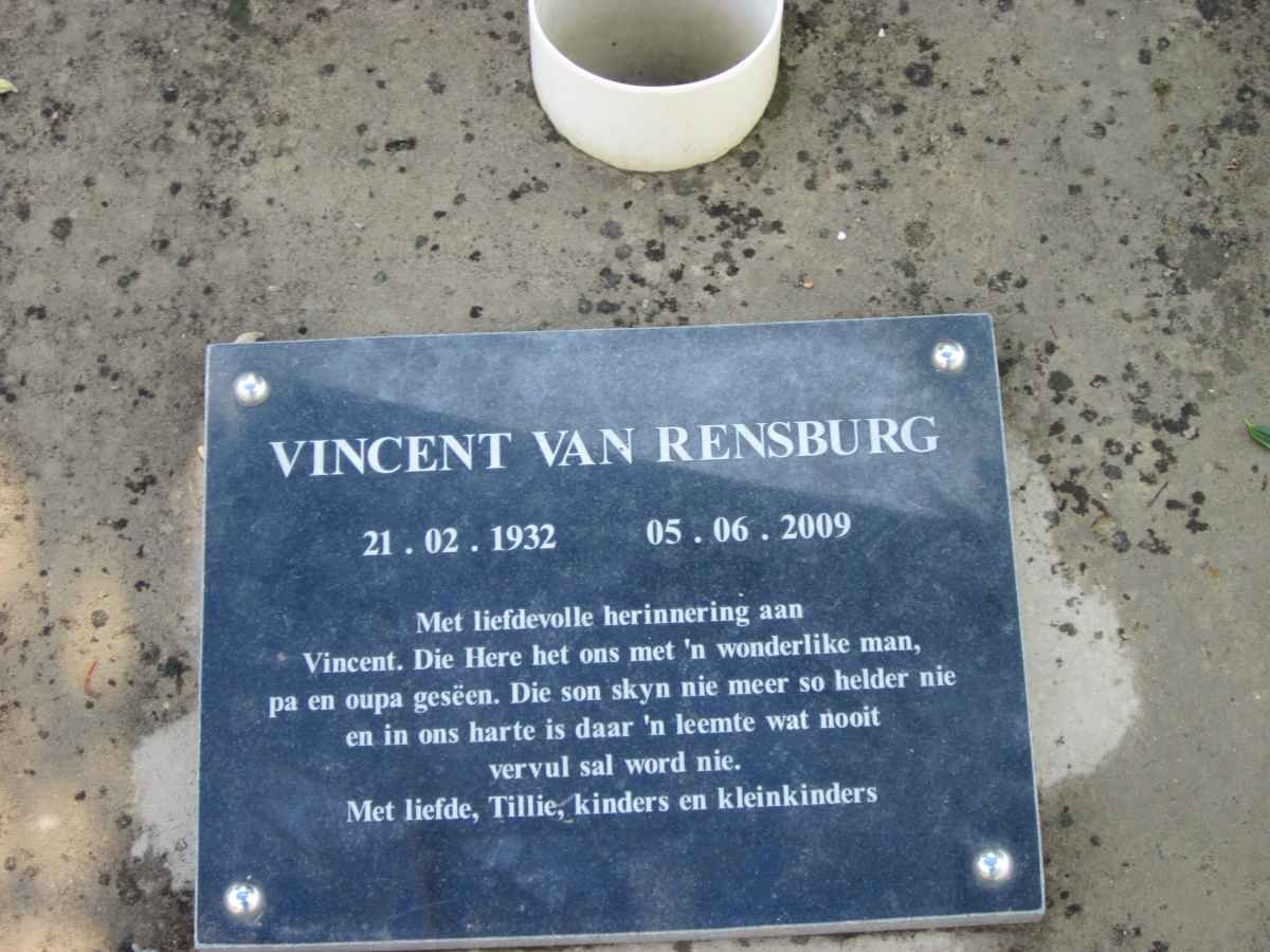 RENSBURG Vincent, van 1932-2009