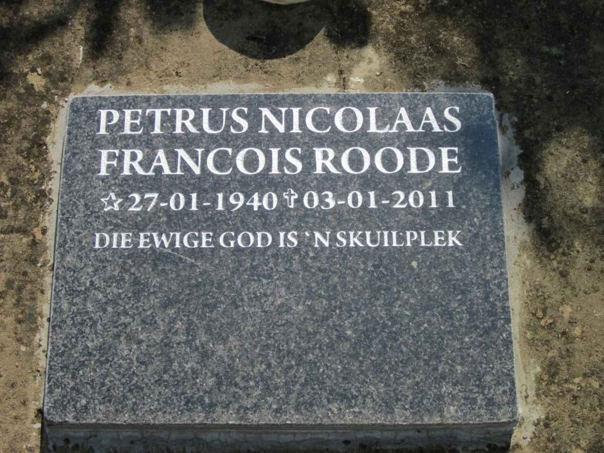 ROODE Petrus Nicolaas Francois 1940-2011