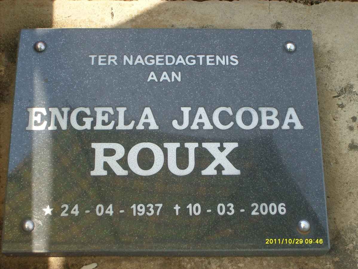 ROUX Engela Jacoba 1937-2006