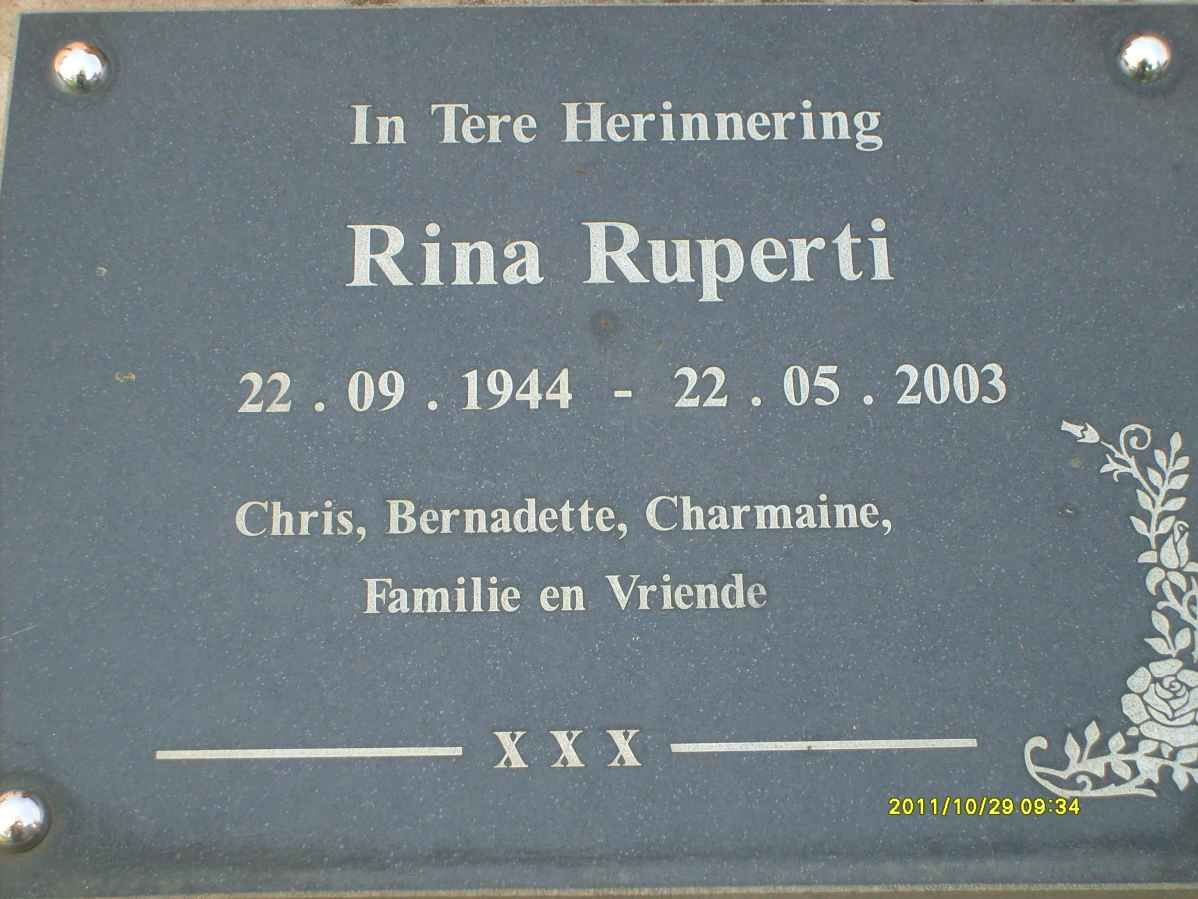 RUPERTI Rina 1944-2003