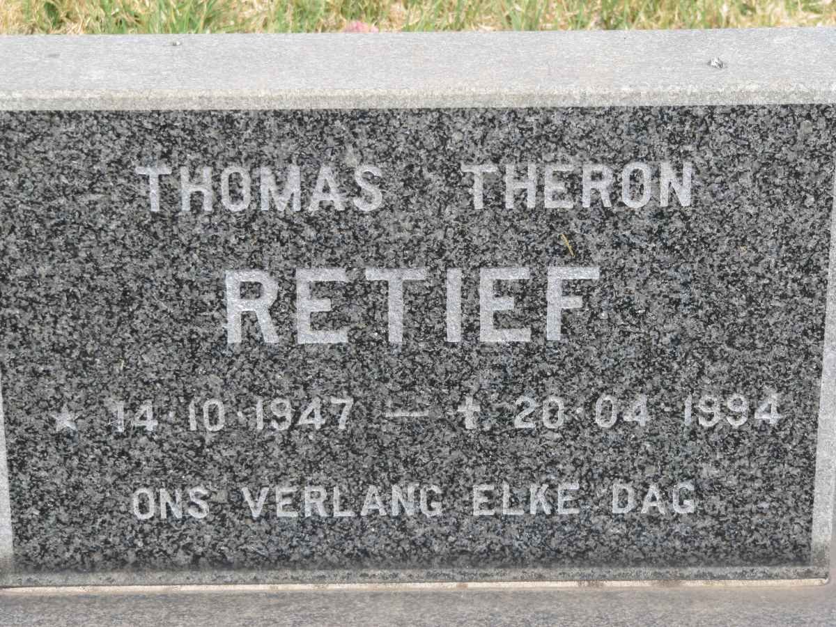 RETIEF Thomas Theron 1947-1994
