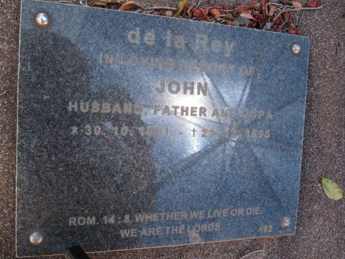 REY John, de la ??-1995
