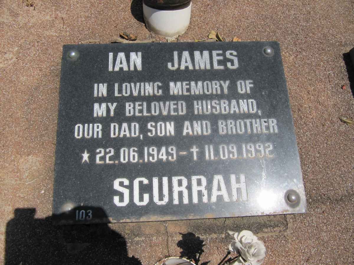SCHURRAH Ian James 1949-1992