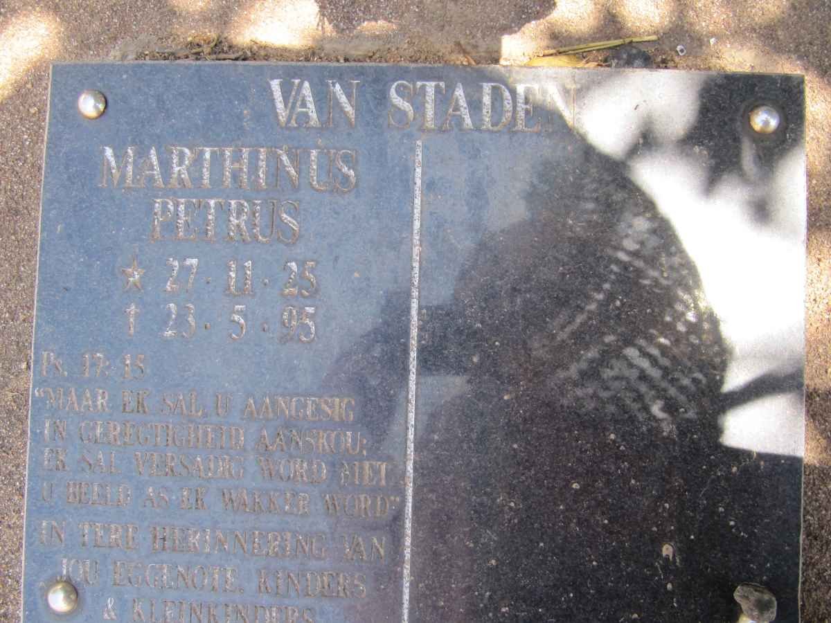STADEN Marthinus Petrus, van 1925-1995