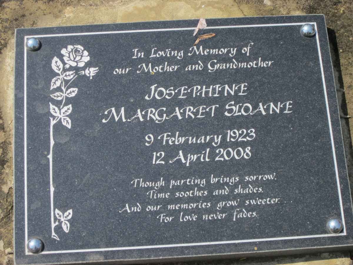 SLOANE Josephine Margaret 1923-2008