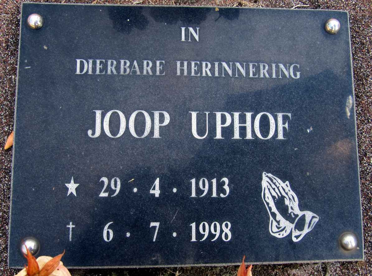 UPHOF Joop 1913-1998