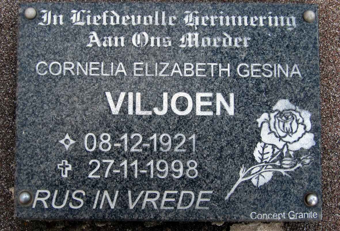 VILJOEN Cornelia Elizabeth Gesina 1921-1998