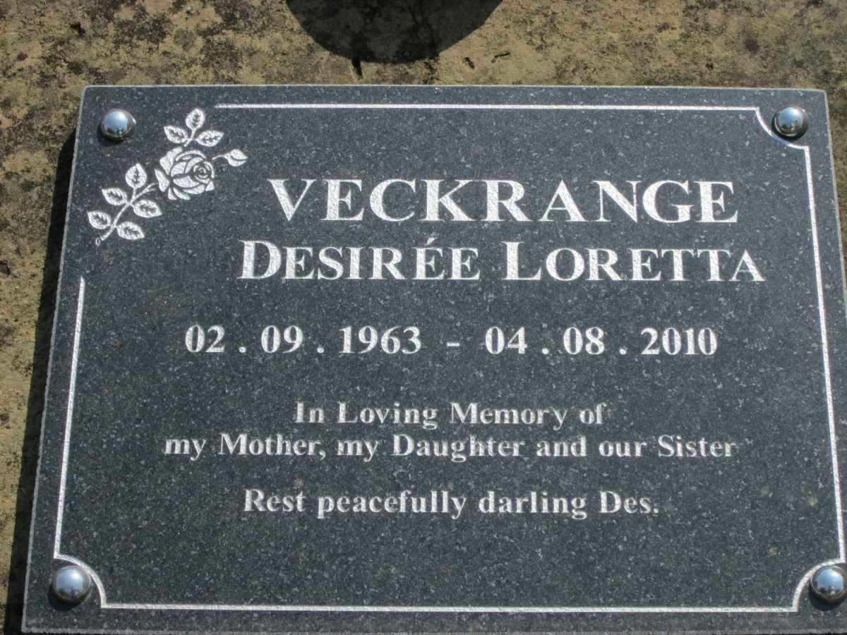 VECKRANGE Desirée Loretta 1963-2010