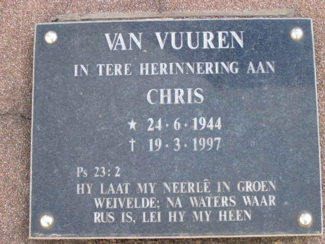 VUUREN Chris, van 1944-1997