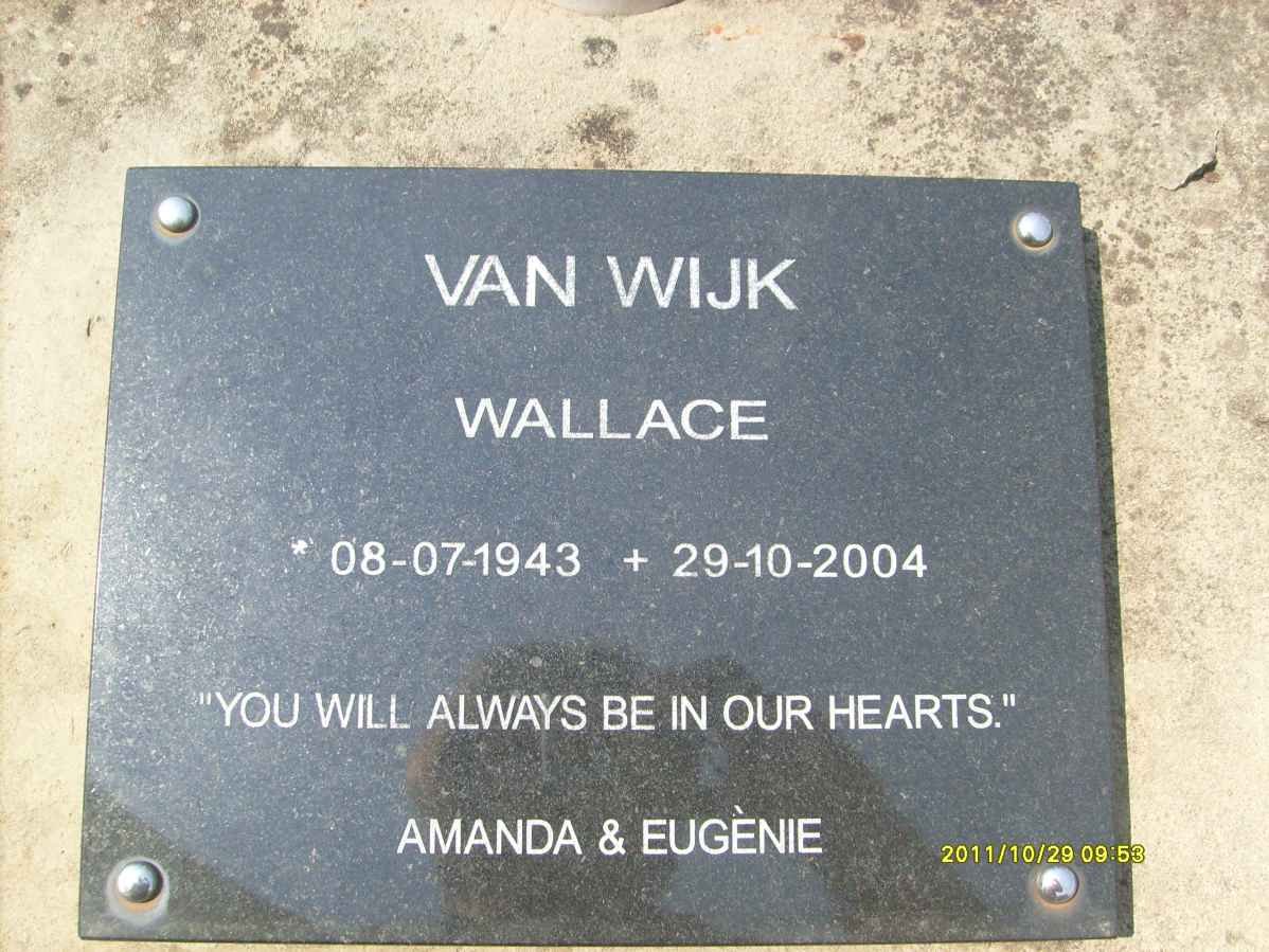 WIJK Wallace, van 1943-2004